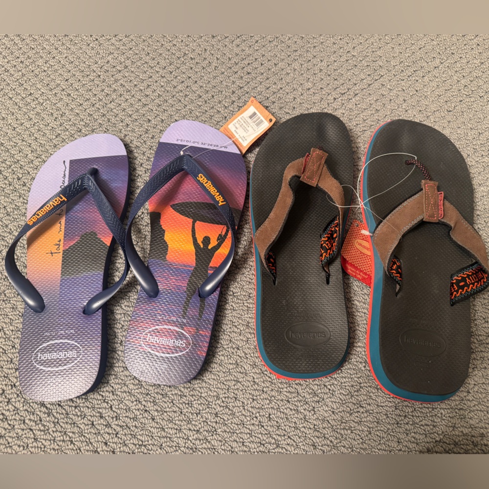 Havaianas Flip Flops- 2 pair of men’s size 13